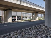 Underpass in Berlin, Germany: Concrete Bridge Connecting Highways