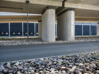 Underpass in Berlin, Germany: Concrete Bridge Connecting Highways