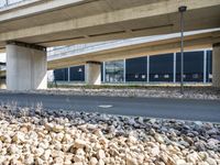 Underpass in Berlin, Germany: Concrete Bridge Connecting Highways