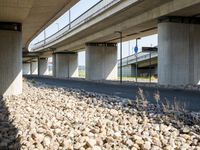 Underpass in Berlin, Germany: Concrete Bridge Connecting Highways