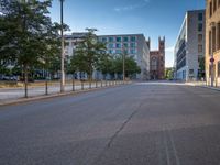 Berlin, Germany: Urban Straight Asphalt Road