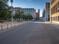 Berlin, Germany: Urban Straight Asphalt Road