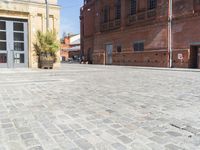 Berlin, Germany Urban Warehouse with Open Space and Cobblestone Courtyard