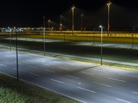 Berlin's Highway: Illuminated by Yellow Street Lights