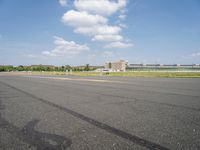 Berlin Landscape with Asphalt Road and Buildings