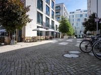 two courtyards, in the middle of the city are very neat, but have little trees and bushes