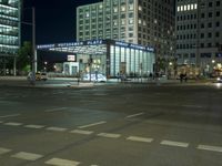 Berlin Night Cityscape: A View of Skyscrapers