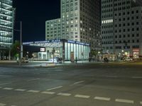 Berlin Night Cityscape: A View of Skyscrapers