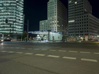 Berlin Night Cityscape: A View of Skyscrapers