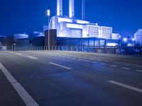 Berlin Night Cityscape: Street Lights Illuminating the City