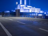 Berlin Night Cityscape: Street Lights Illuminating the City