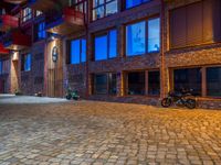 Berlin Night: Cobblestone in Residential Area