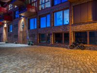 Berlin Night: Cobblestone in Residential Area