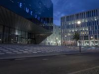 Berlin Night in Modern Architecture Business District 001
