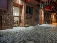 Berlin Night: Residential Cobblestone Streets