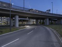 Night View of Berlin's Modern Architecture and Infrastructure