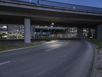 Night View of Berlin's Modern Architecture and Infrastructure