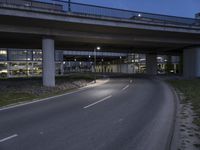 Night View of Berlin's Modern Architecture and Infrastructure