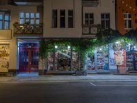 Berlin's Nightscape: Classic Architecture and Storefronts