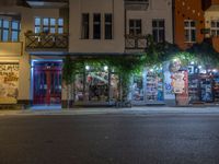 Berlin's Nightscape: Classic Architecture and Storefronts