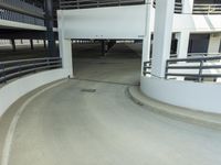 Berlin Parking Deck Walkway with Metal Handrail