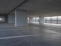 Berlin Parking Garage: Asphalt Lines and Structure