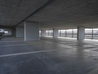 Berlin Parking Garage: Asphalt Lines and Structure