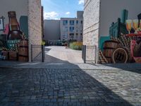 Berlin Restaurant: Cozy Cobblestone Street View