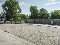 Berlin Town Cobblestone Road Under Clear Sky 002