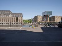 Berlin Town Square: A Straight Road and Parking Lot