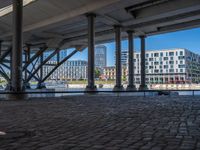 Berlin's Urban Bridge with Shadows