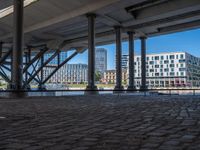 Berlin's Urban Bridge with Shadows