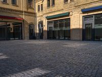 Berlin Urban Courtyard: Classic Architecture with Brick Walls