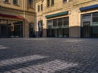 Berlin Urban Courtyard: Classic Architecture with Brick Walls