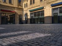 Berlin Urban Courtyard: Classic Architecture with Brick Walls