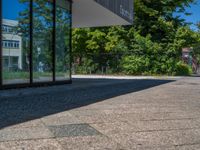 Berlin Urban Design: Cobblestone Path under Clear Skies