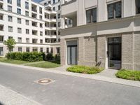 a paved area in the middle of a bricked - up courtyard is pictured here