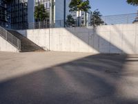 Berlin Urban Landscape: Concrete Structures and Clear Skies