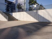 Berlin Urban Landscape: Concrete Structures and Clear Skies