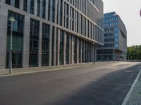 Berlin's Urban Landscape: Modern Office Buildings and Roads