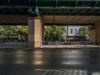 Berlin Urban Road with Asphalt and Shadows