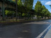 Berlin's Urban Road with Casting Shadows