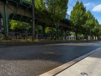 Berlin's Urban Road with Casting Shadows