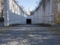 Urban Road in Berlin: Concrete and Asphalt