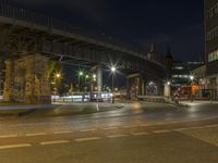 Berlin Urban Road at Night: Capturing Light Streaks