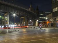 Berlin Urban Road at Night: Capturing Light Streaks