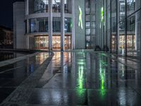 Berlin's Urban Road and River: A Nighttime View