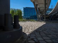 Berlin Urban Scene: Cobblestone and Architecture