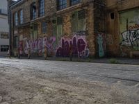 Berlin Urban Street Art: Graffiti Wall and Urban Architecture