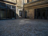 Berlin Warehouse with Cobblestone Courtyard